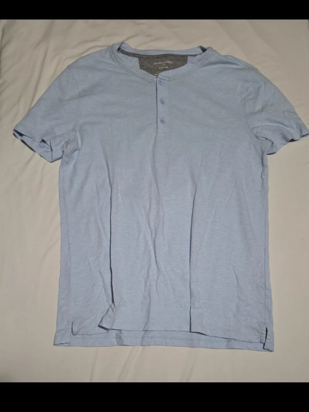 Banana republic mens medium blue short sleeve shirt #20